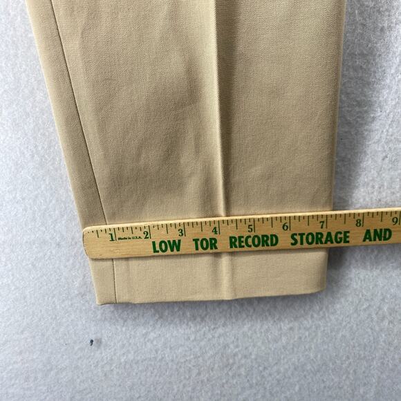 LAUREN RALPH LAUREN Pants 18 Twill Sateen Tapered Ankle Trouser Cotton Beige - Picture 11 of 13